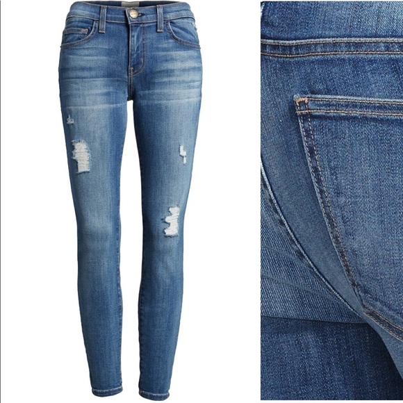 Current/Elliott The Stiletto Skinny Jeans in Niagara Destroy - Picture 1 of 10